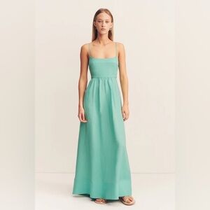 Shona Joy ALEC LOW OPEN BACK MAXI DRESS - POOL BLUE Size US4/ AU 8/36